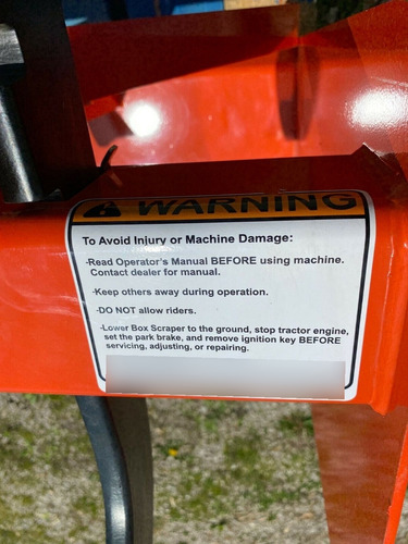 Land Pride Fixed Bar Bb1248 Box Scraper 17-30 Hp Cch