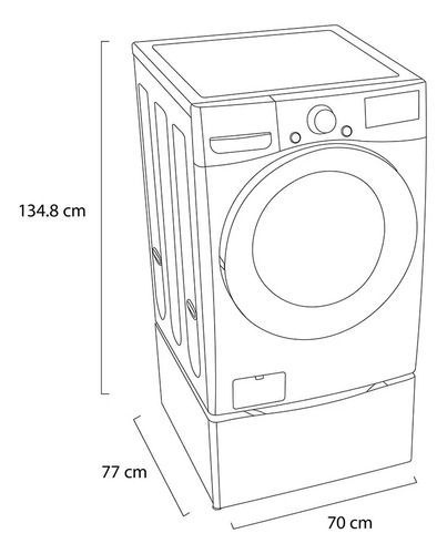 LG Lavasecadora 22kg / 13kg Con Pedestal