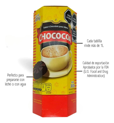 Chocolate De Mesa Chococoa 12 Tablillas / 1.08 Kg