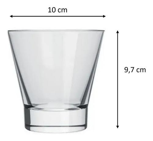 Jogo Copos Vidro Caipirinha Ilhabela Nadir 350ml 24 Uni Cor Transparente