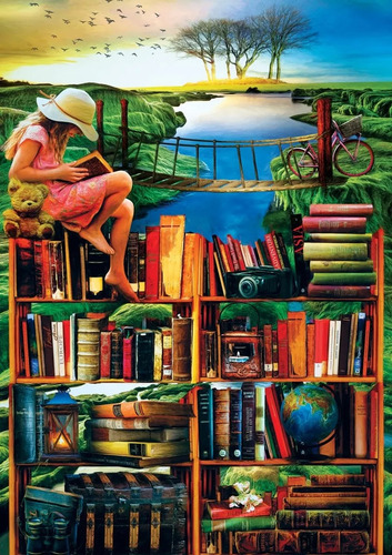 Rompecabezas Art Puzzle 1000 Piezas, Trotamundos Librero