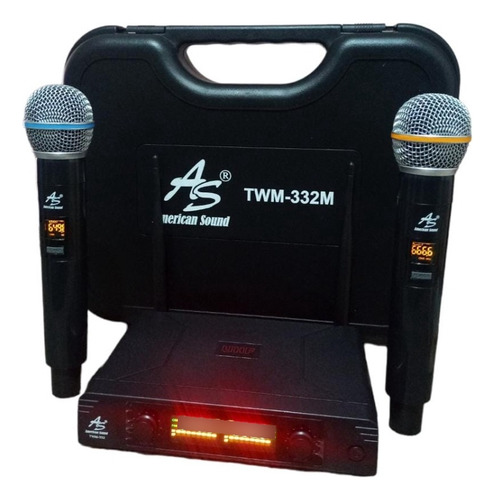 Microfono Inalambrico Uhf Doble American Sound Twm-332mr