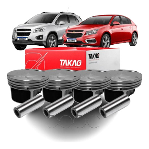 Pistão Com Anéis Stander 1.8 16v Nova Tracker Cruze