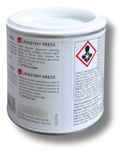 Enzimas Para Hacer Vino Lafazym Press - 100g Tin