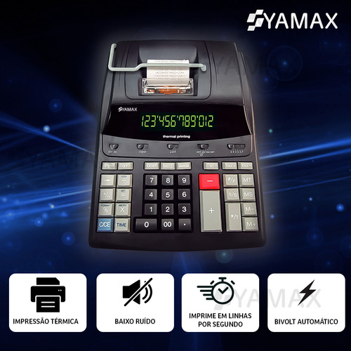 Calculadora Procalc Pr5400t Bobina Térmica Preta 12 Dígitos