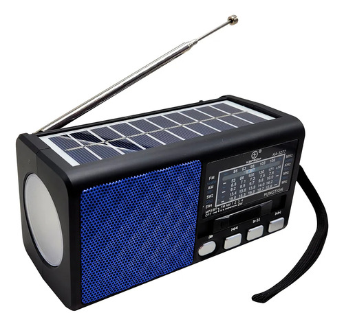 Rádio Emergência Bluetooth Fm/am Com Lanterna Led Recarregáv