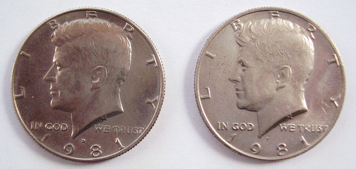 Imagen 1 de 2 de Kennedy Monedas Par Two Coin 1981 P And D