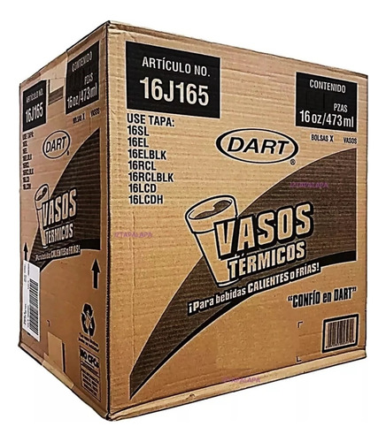 Vaso Unicel Medio Litro 473ml Son 140 Pzas 16j165 Fiesta Ful