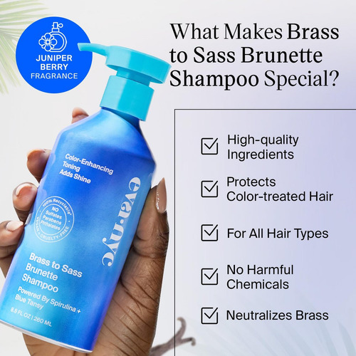 Eva·nyc Eva Nyc Shampoo Antibrass Azul Para Castanhas 260 Ml