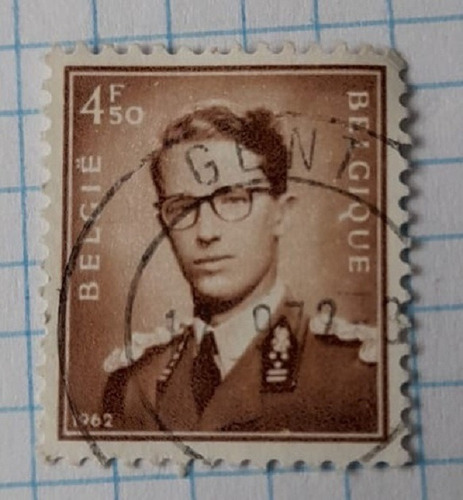 Sello Postal - Bélgica - Balduino 1962