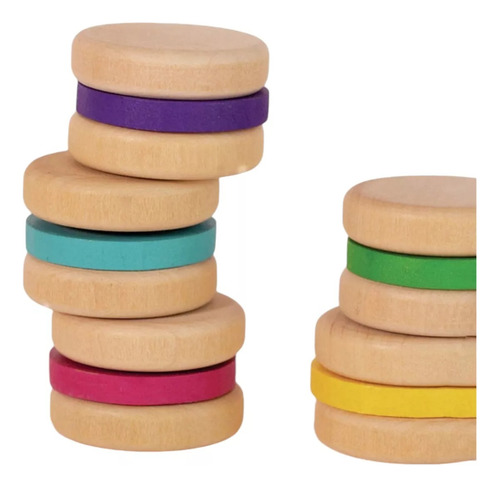 Juego Alfajores De Madera Juguete Para Armar Uovo
