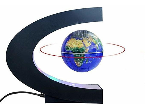 Magnetic Levitation Floating World Map Globe With C Shape Ba