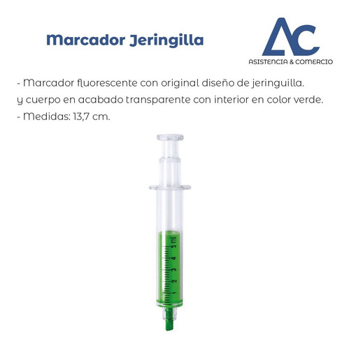 Marcador Jeringilla