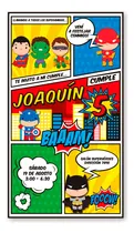 Comprar Tarjeta Invitación Cumpleaños Digital Superhéroes 2 Formatos