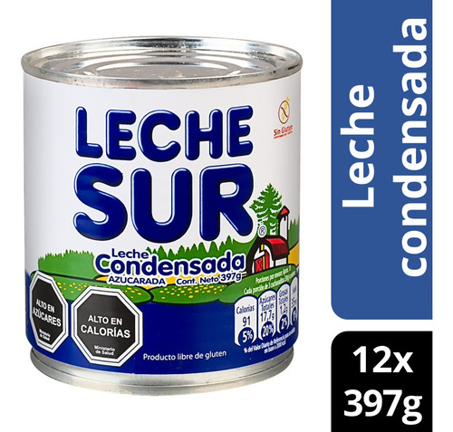 Leche Condensada Leche Sur® Lata 397g Pack X12
