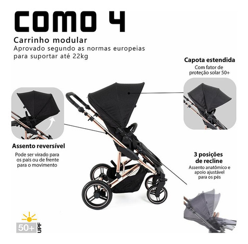 Carrinho Abc Design 3 Em 1 Linha Diamond Asphalt Como 4