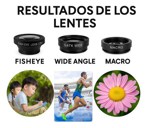 Lente Zoom Teleobjetivo 12x Con Trípode Para Celular
