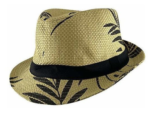 Top Headwear Sombrero Fedora De Paja De Follaje Natural