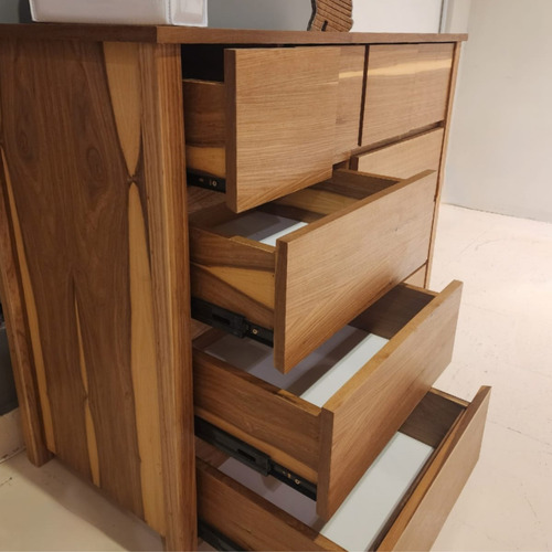 Imagen 4 de 10 de Cómoda Madera Maciza Petiribi 10 Cajones Veteada Oliver