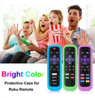 3pack Case For Roku Remote, Cover For Hisense/tcl Roku Tv St