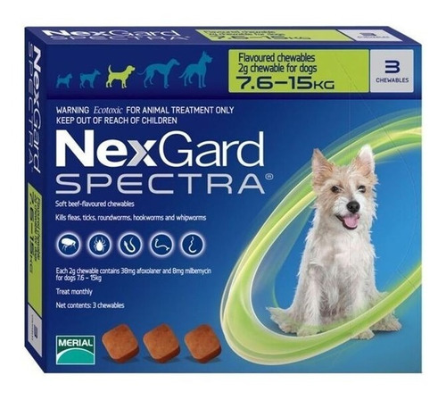 Nexgard Spectra Antiparasitario Interno/externo 7.6 A 15 Kg