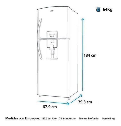 Imagen 10 de 11 de Nevera No Frost 420 L Brutos Mabe Grafito - Rmp420flcg1