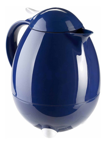 Imagen 1 de 5 de Termo Columbus Leifheit 1l Frio/calor Mantiene 20hs Elegante Color Azul