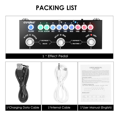* Pedal Mixer Baby Cuvave Cube Inalámbrico Portátil Con