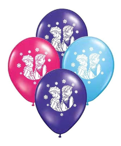 Globos Látex 12 PuLG. Multicolor Frozen Surtidos X 10 Pzas 