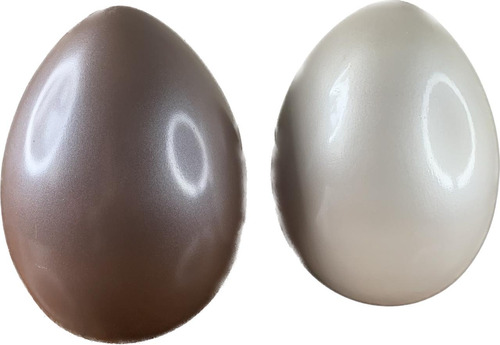 Kit 2 Ovos Decorativos Em Cerâmica - Páscoa 14 E 21cm