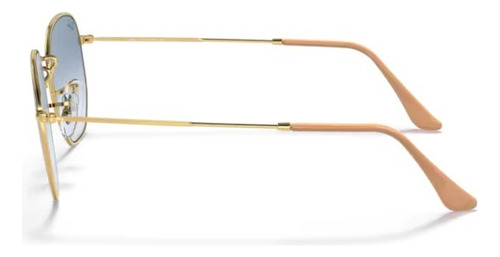 Lentes De Sol Rb3548 Hexagonal Metal 001/3f - Talle M Azul Degrade Azul Claro Dorado Dorado