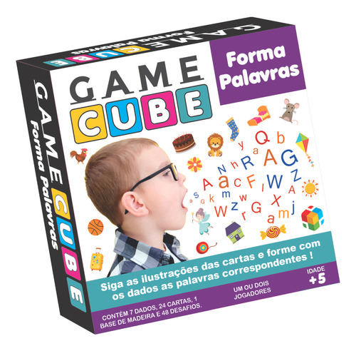 Brinquedo Pedagógico Com Dados Formando Palavras