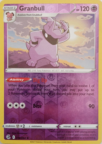 Pokémon Tcg Granbull 116/264 Reverse