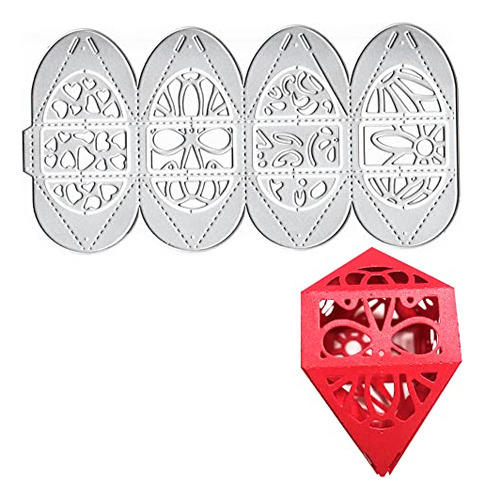 3d Box Dies For Card Making, Hollow Hearts Gift Box C