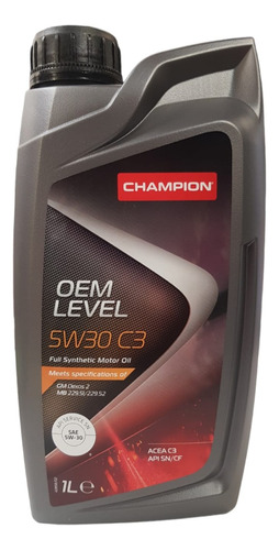 Aceite 5w30 C3 Dexos2 Full Sintetico Champion Original 1l