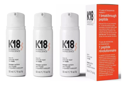 Mascarilla Capilar K18 50ml 3 Unidades