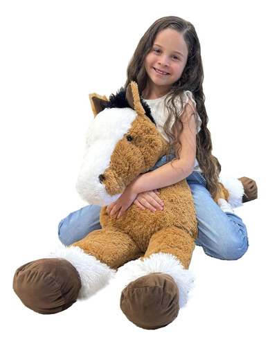 Beniny Animales De Peluche De Caballo Marron Grande, Juguete