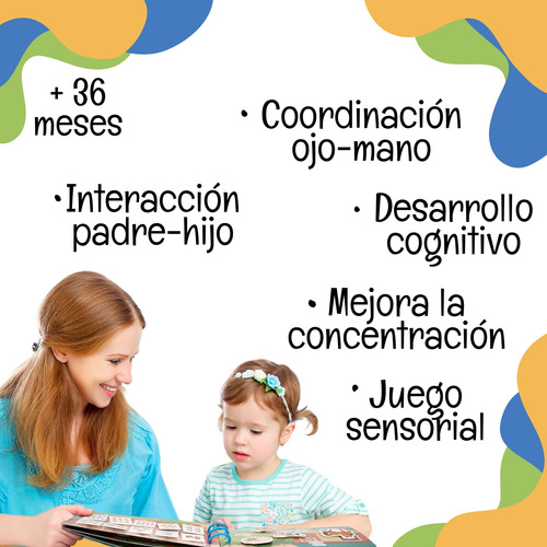 2 Libros Montessori Busy Book Estimulación Temprana Bebé