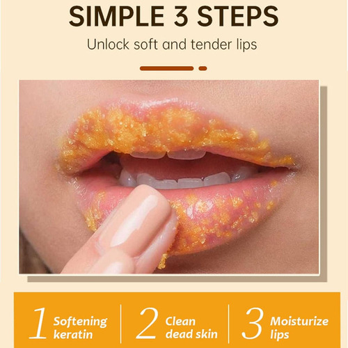 Exfoliante Labial Natural, Exfoliante Labial De Limón Y Cúrc