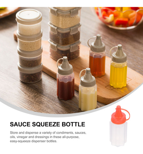 Botellas Pequeñas Para Exprimir Condimentos, Salsa Y Ketchup