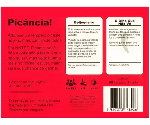 Jogo de Cartas Uno Picante