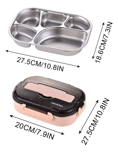 Caja Bento Para Estudiantes, Caja Térmica Tipo Bento, Lonche