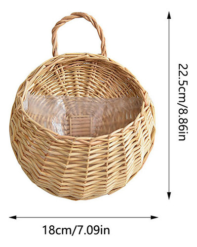 Cesta Colgante Tejida De Pared Para Macetas