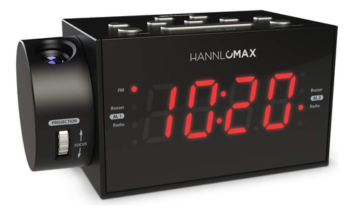 Hannlomax Hx-109cr Pll Radio Fm, Reloj Con Alarma Doble, Pr.