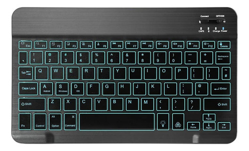 Leec Teclado Retroiluminado Inalambrico 7 Color Led Ruso E