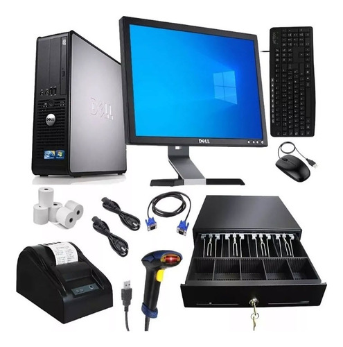 Kit Punto De Venta - Pc 8gb /1tb- Lector- Miniprinter- Cajon