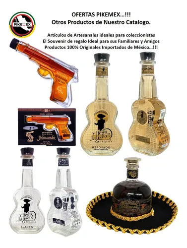 Artesanía Mexicana - Botella Calavera Mezcal 300 Ml- Pikemex