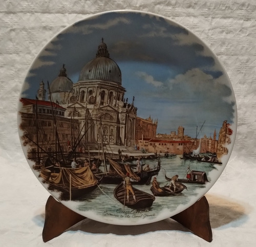 Plato Decorativo Loza Canal De Venecia, Canaletto