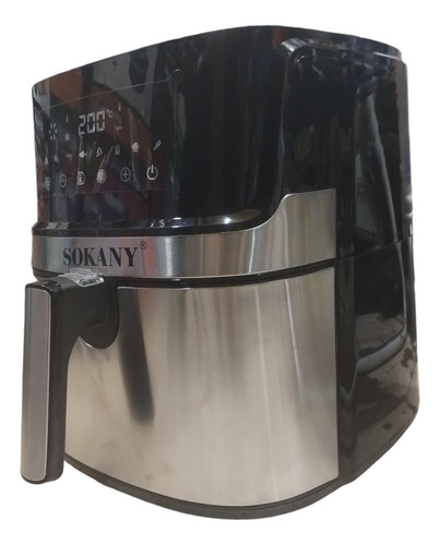 Freidora De Aire Sokany 8litr (1700w Pantalla Digital) Color Negro