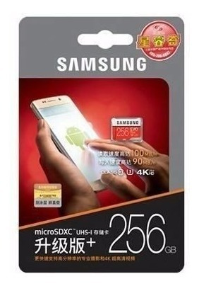 Cartao De Memoria Samsung Evo Plus 256gb Lacrado S7,s8,s9 +8